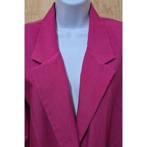 Vintage Alfred Dunner Womens Pink Blazer Jacket Size 14 Grandma Core